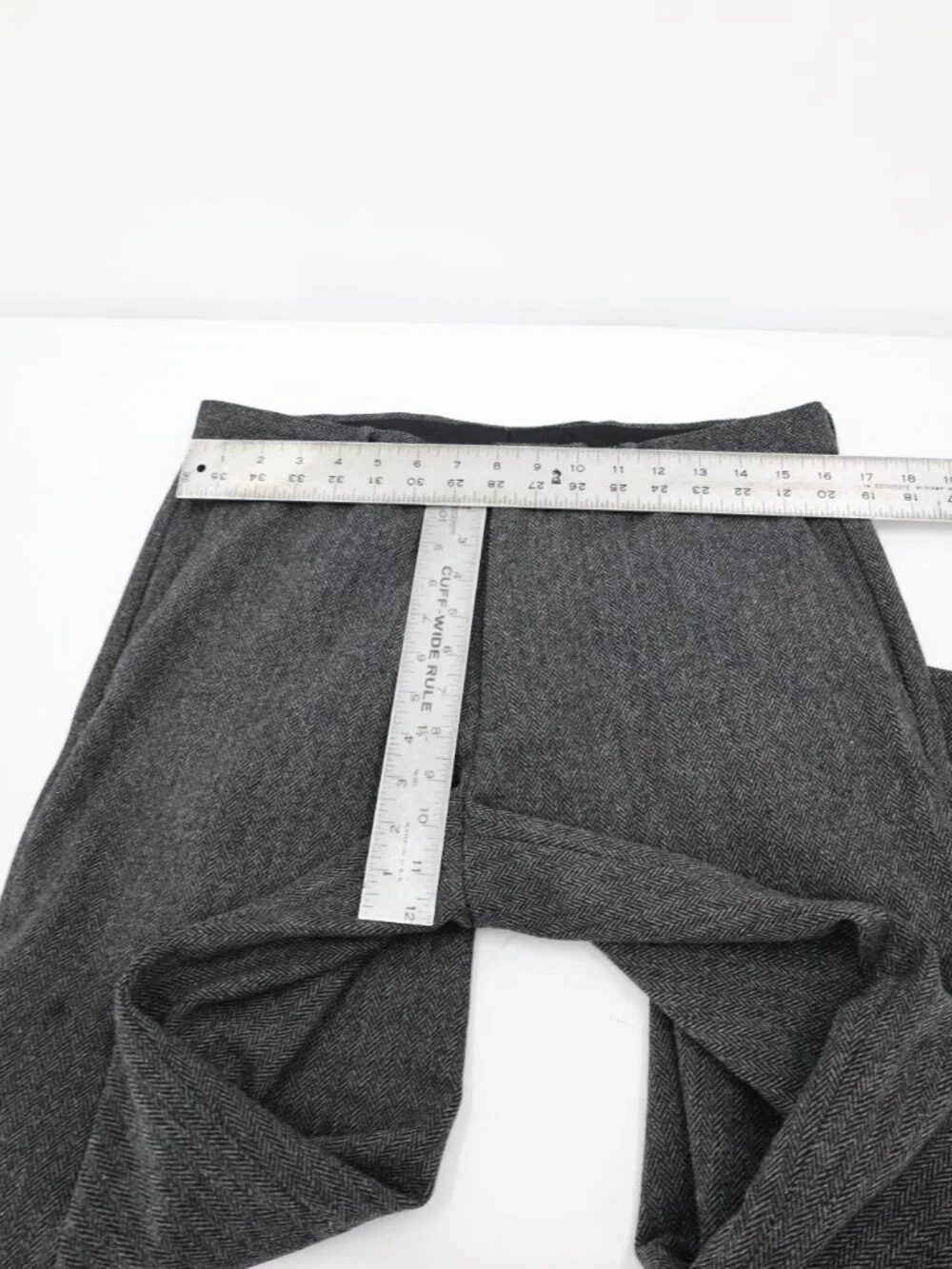 J Crew Dress Pants Mens 32 L32 Ludlow Herringbone Tweed Wool Blend Flat Front